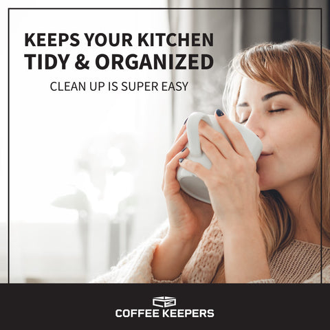 COFFEEKEEPERS easy DIY installation uses self-tapping screws, no adhesive required.