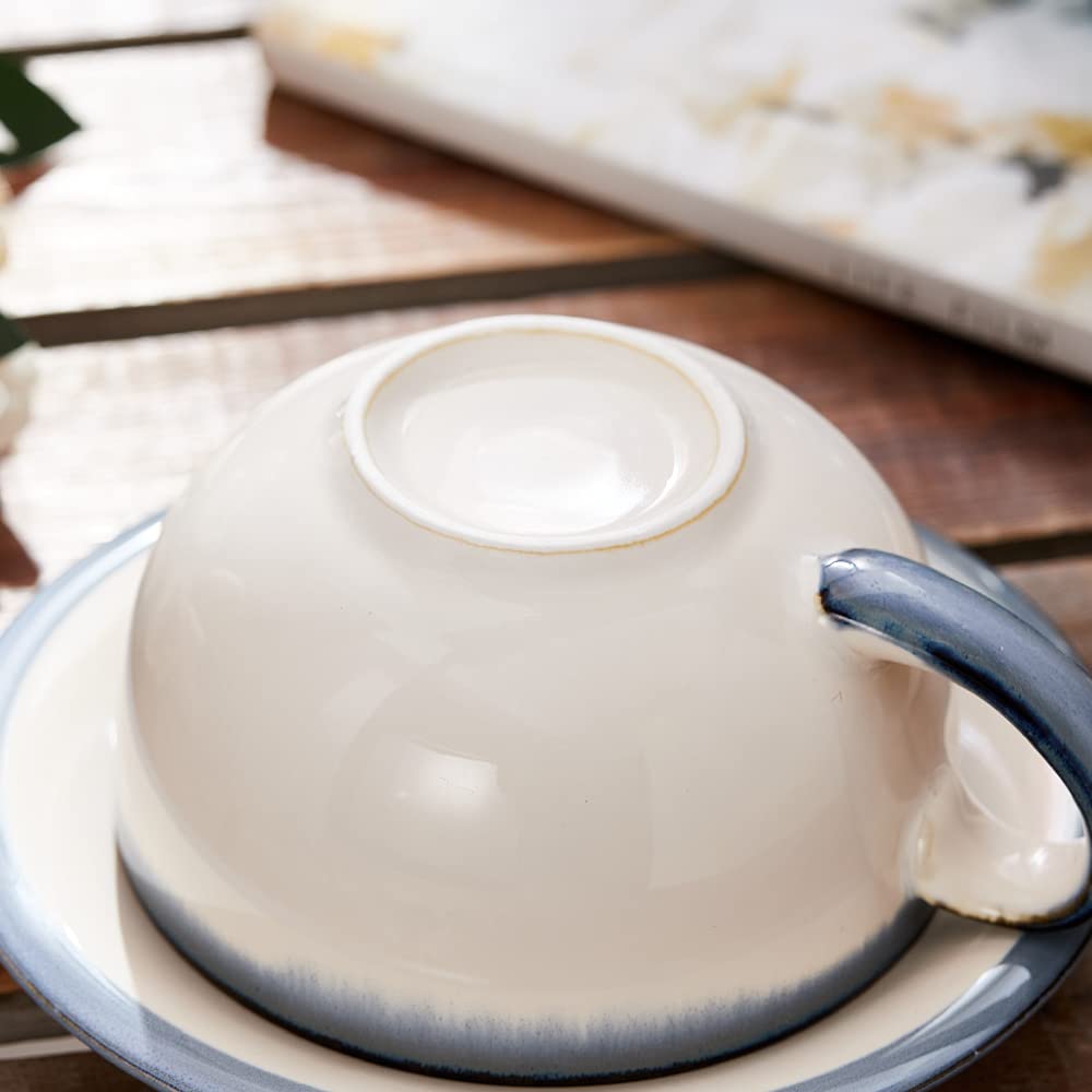 Coffeezone vintage design cup with saucer complements home barista routines.