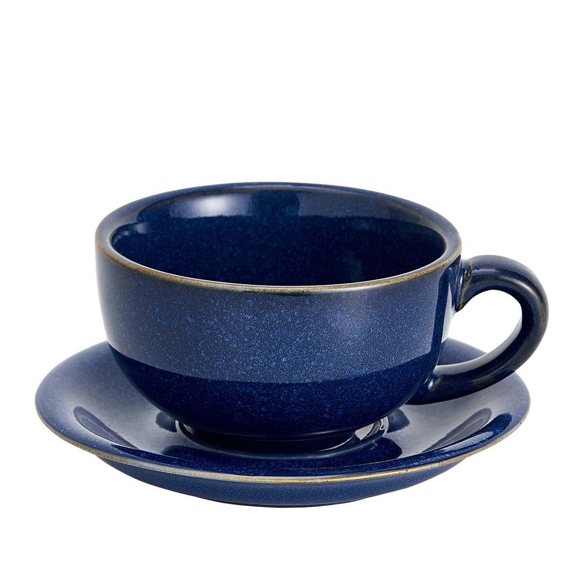 Coffeezone vintage design 12oz latte art cup with saucer for artful coffees