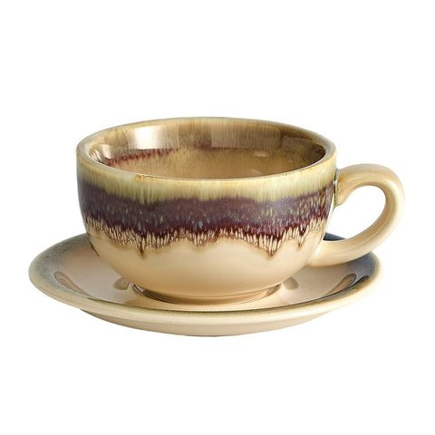 Coffeezone Vintage Design 12oz latte art cup close-up for latte art practice