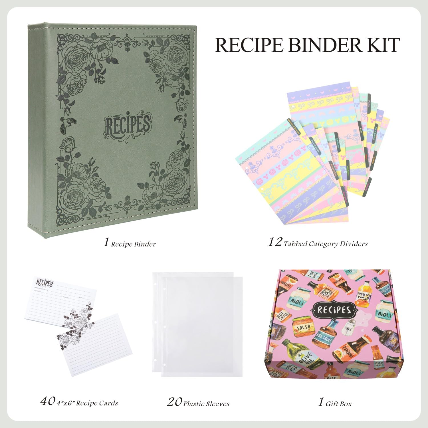 COFICE recipe book with PU leather spine for durability