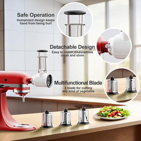 Attachment attached to KitchenAid power hub during operation