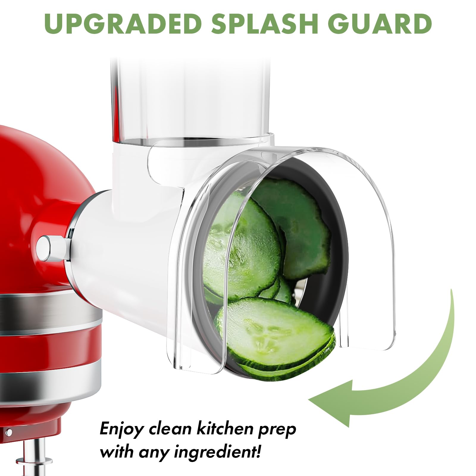 Large 3-inch feed chute lets you add whole ingredients