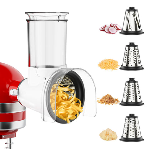 Cofun cheese grater attachment on KitchenAid hub for versatile shredding