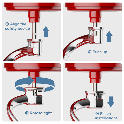 Cofun dishwasher-safe dough hook for Kitchenaid, easy cleaning after baking sessions.