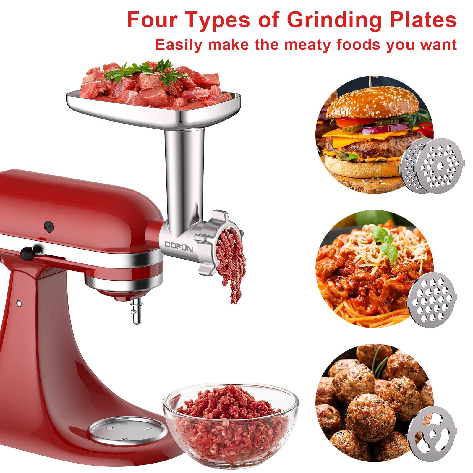 Cofun grinding plates in multiple sizes for customizable textures in recipes