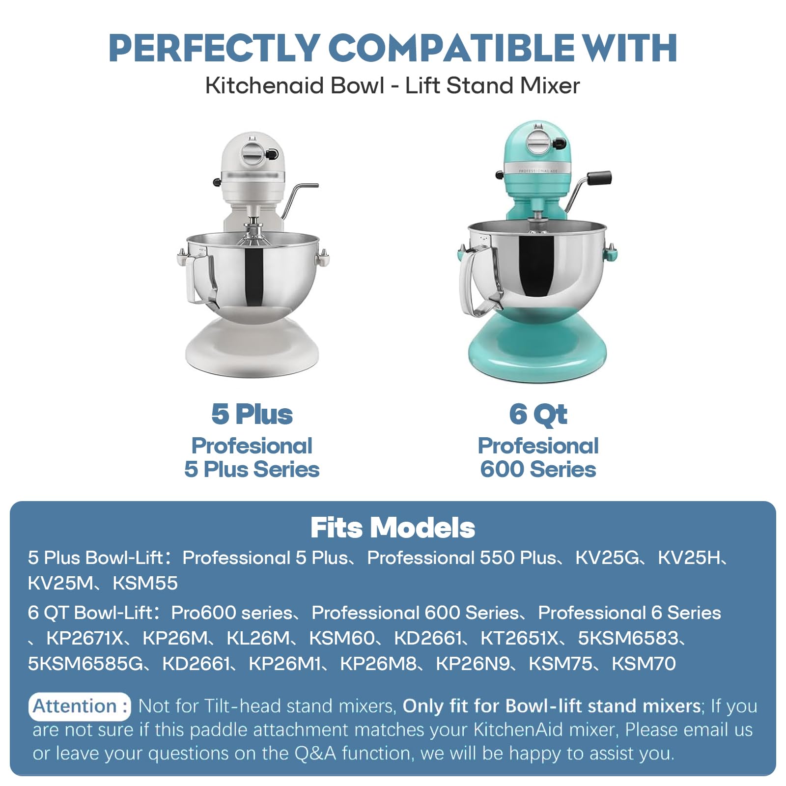 Cofun hook fitting Kitchenaid 5Plus bowl-lift for secure compatibility.