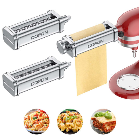 Cofun pasta attachment roller with eight thickness settings for versatile pasta sheets.