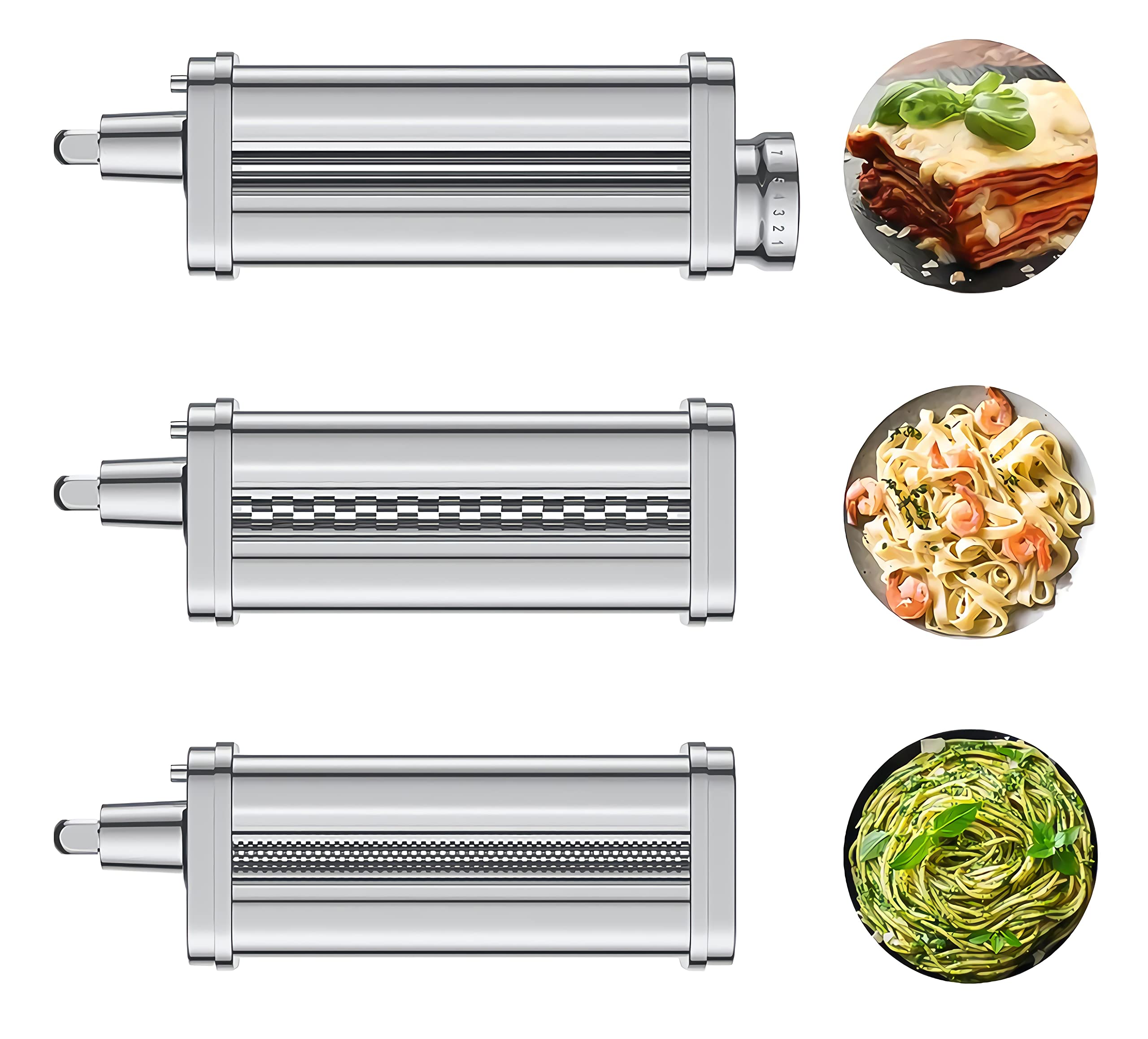 Cofun spaghetti cutter attached to KitchenAid creates authentic spaghetti at home.