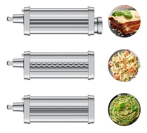 Cofun spaghetti cutter attached to KitchenAid creates authentic spaghetti at home.