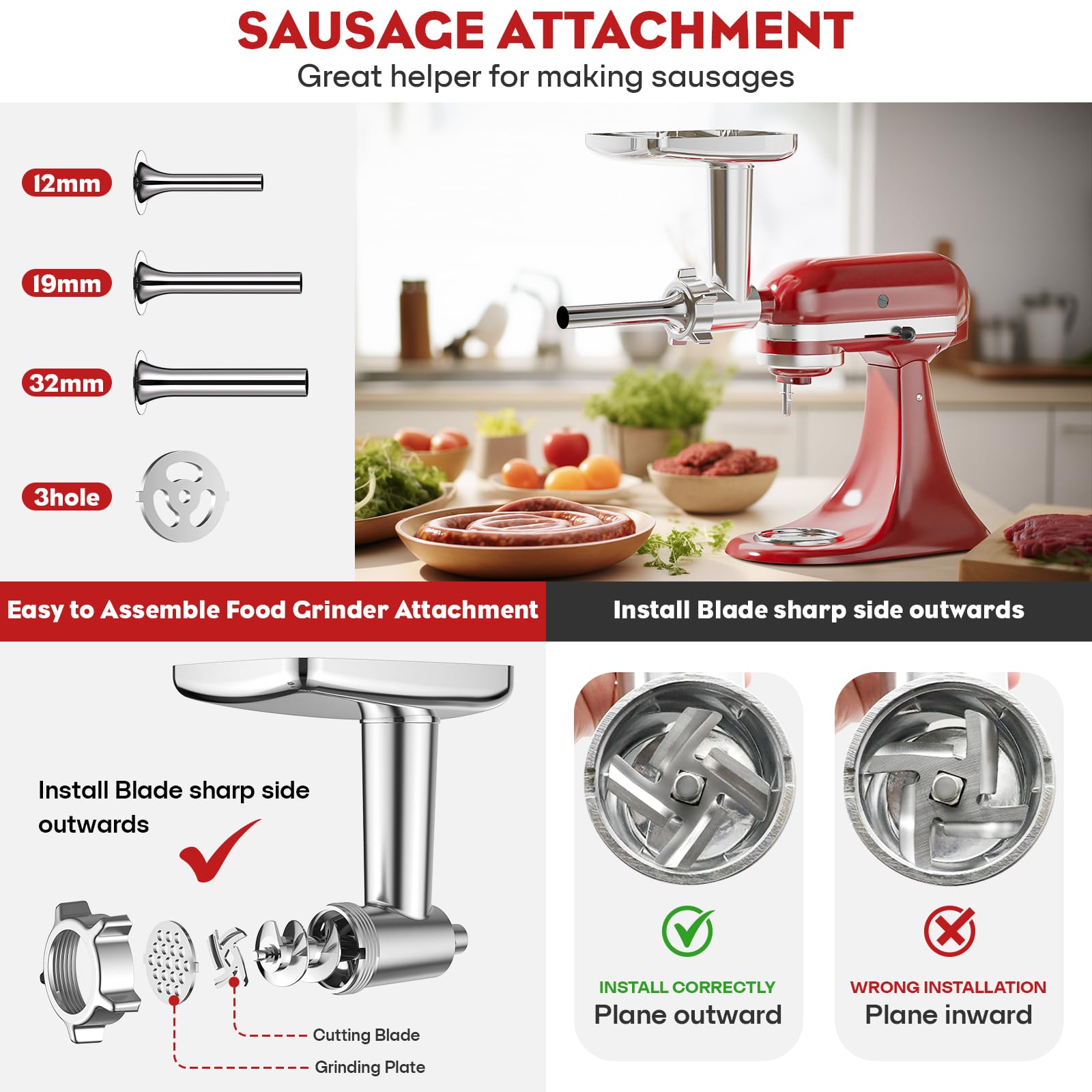 Cofun sausage stuffing tubes allow easy, clean sausage filling.