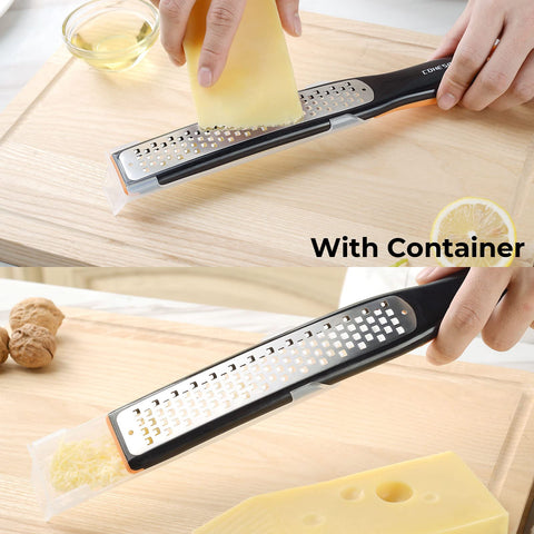 Cohesion Etched Zester & Grater Set 2 precise cheese grating with sharp blade.