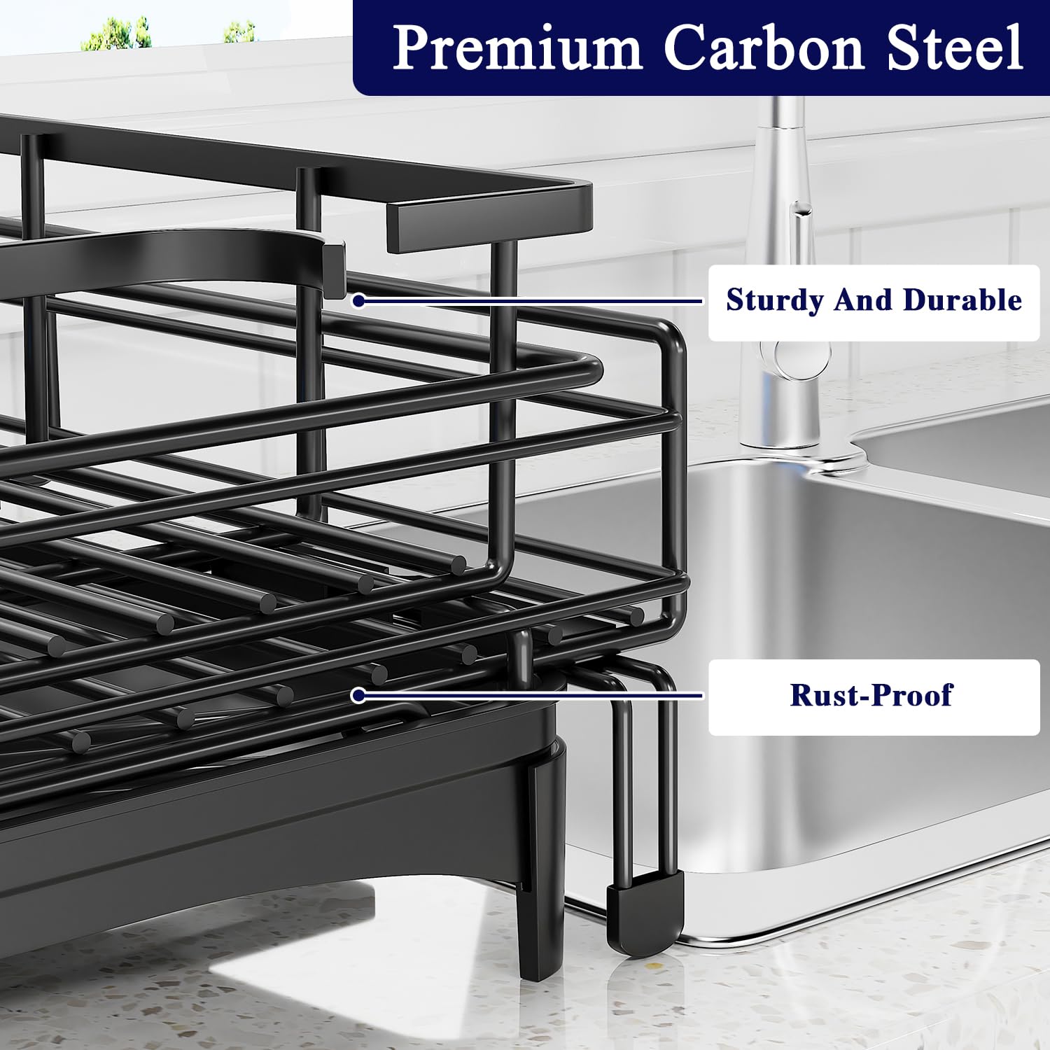 COHOSEGE rust proof carbon steel construction stays sturdy over time