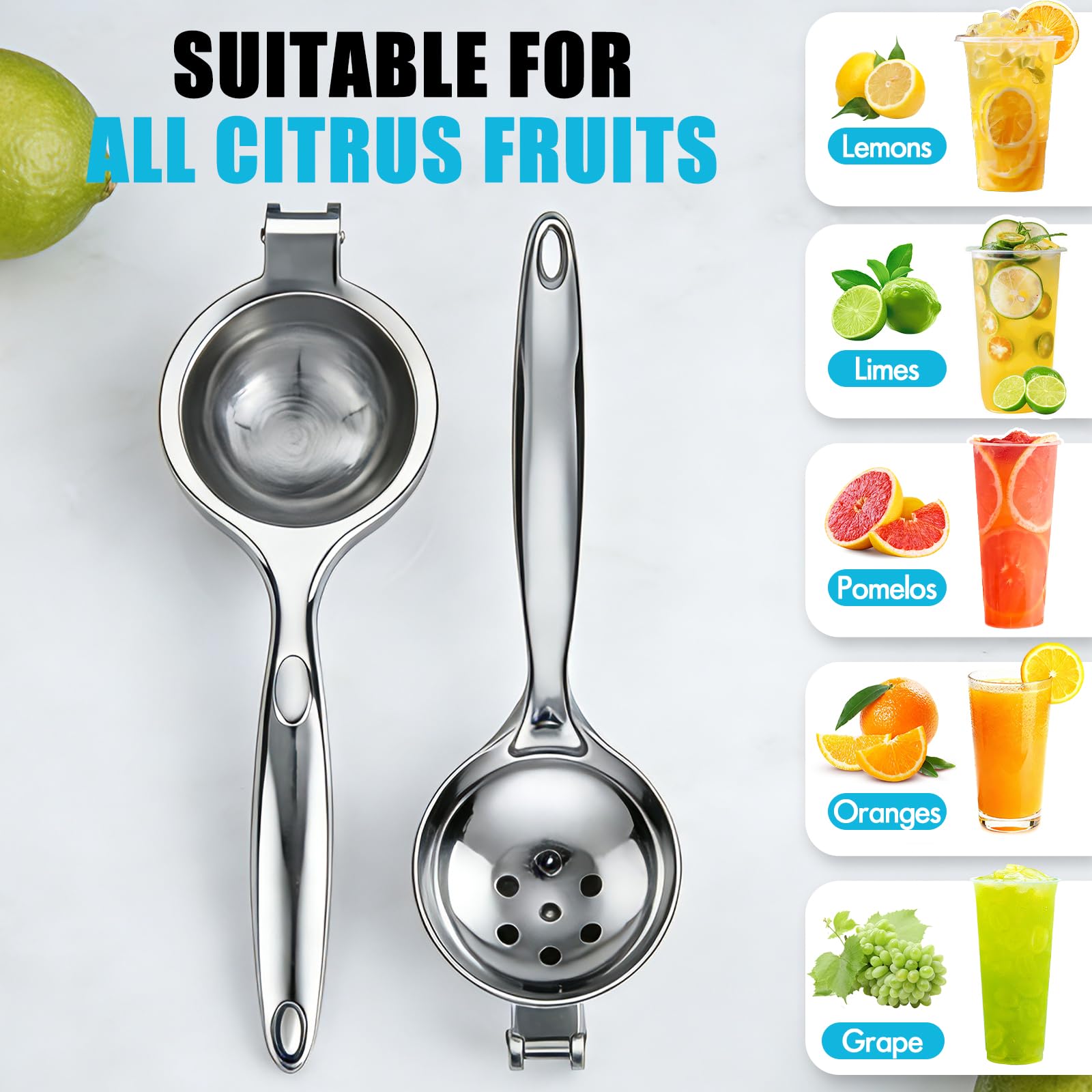 COKORA Lemon Squeezer rust-proof construction resists wear over years.