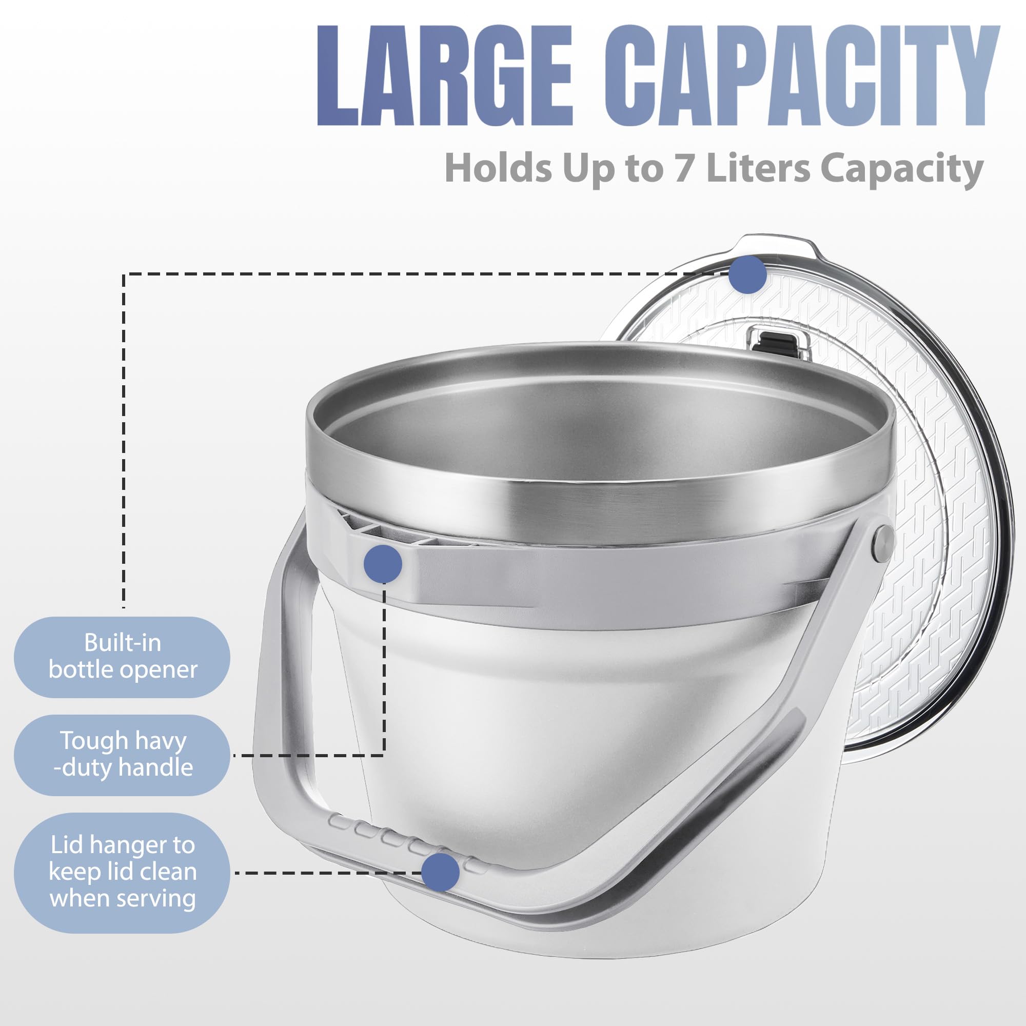 COKTIK large capacity bucket holds six longnecks for parties.