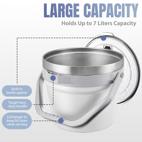 COKTIK large capacity bucket holds six longnecks for parties.