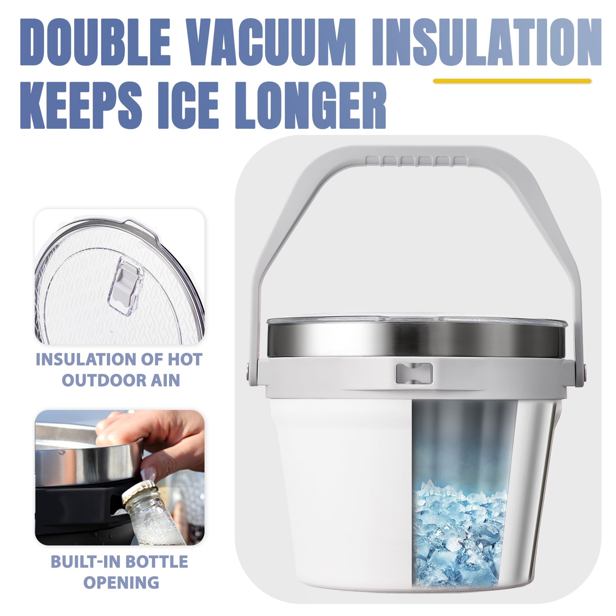 COKTIK sturdy plastic handle provides comfortable grip during transport.