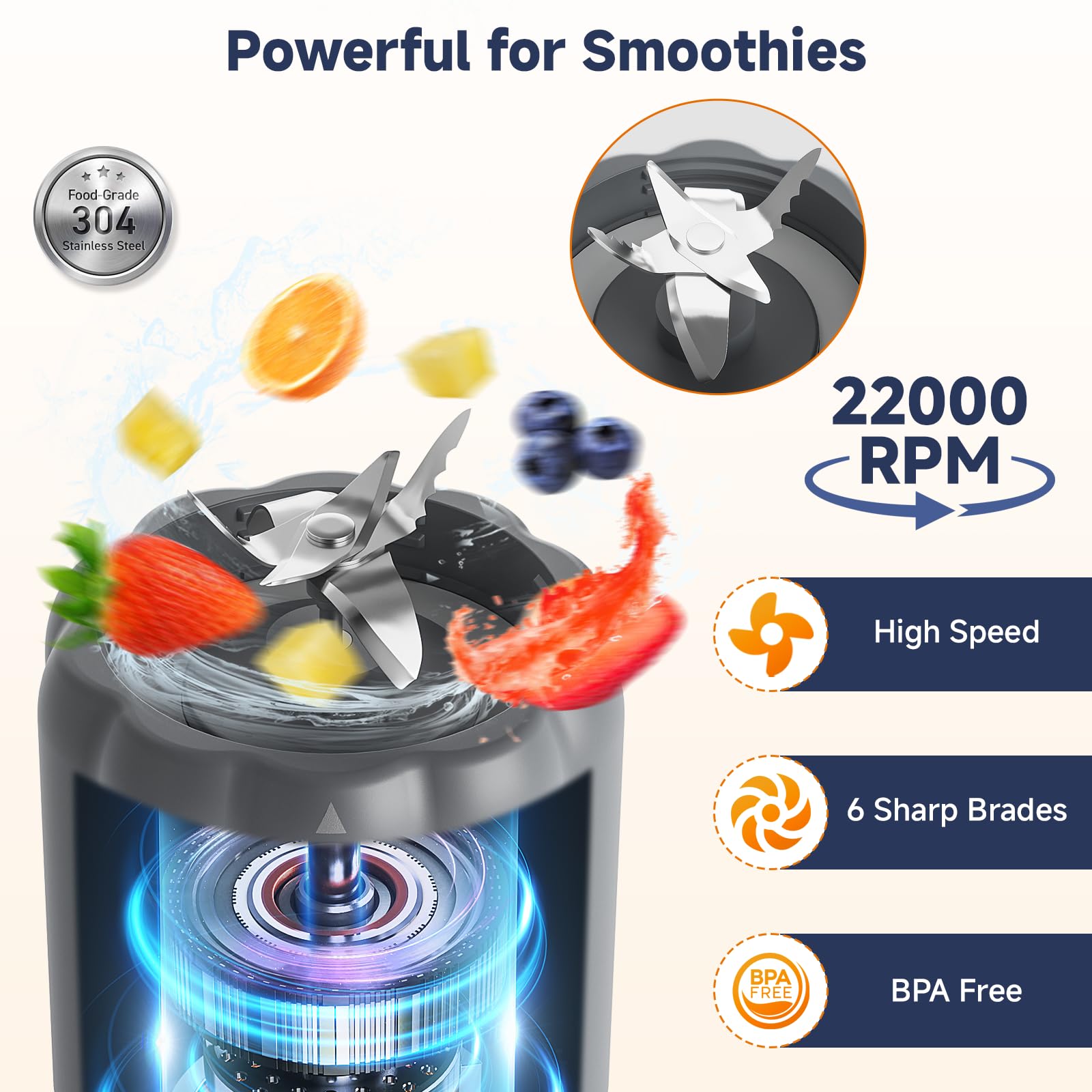 COKUNST portable blender base with control panel for quick blends.