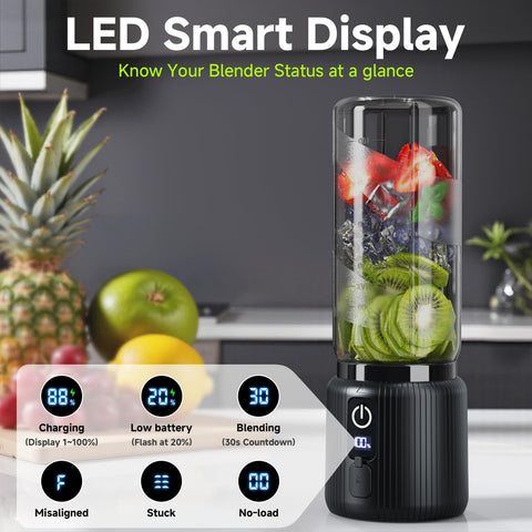 COKUNST USB-C rechargeable blender ready for recharging anywhere
