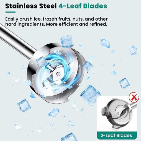 Colarlemo 4-in-1 handheld blender with easy accessory switching.