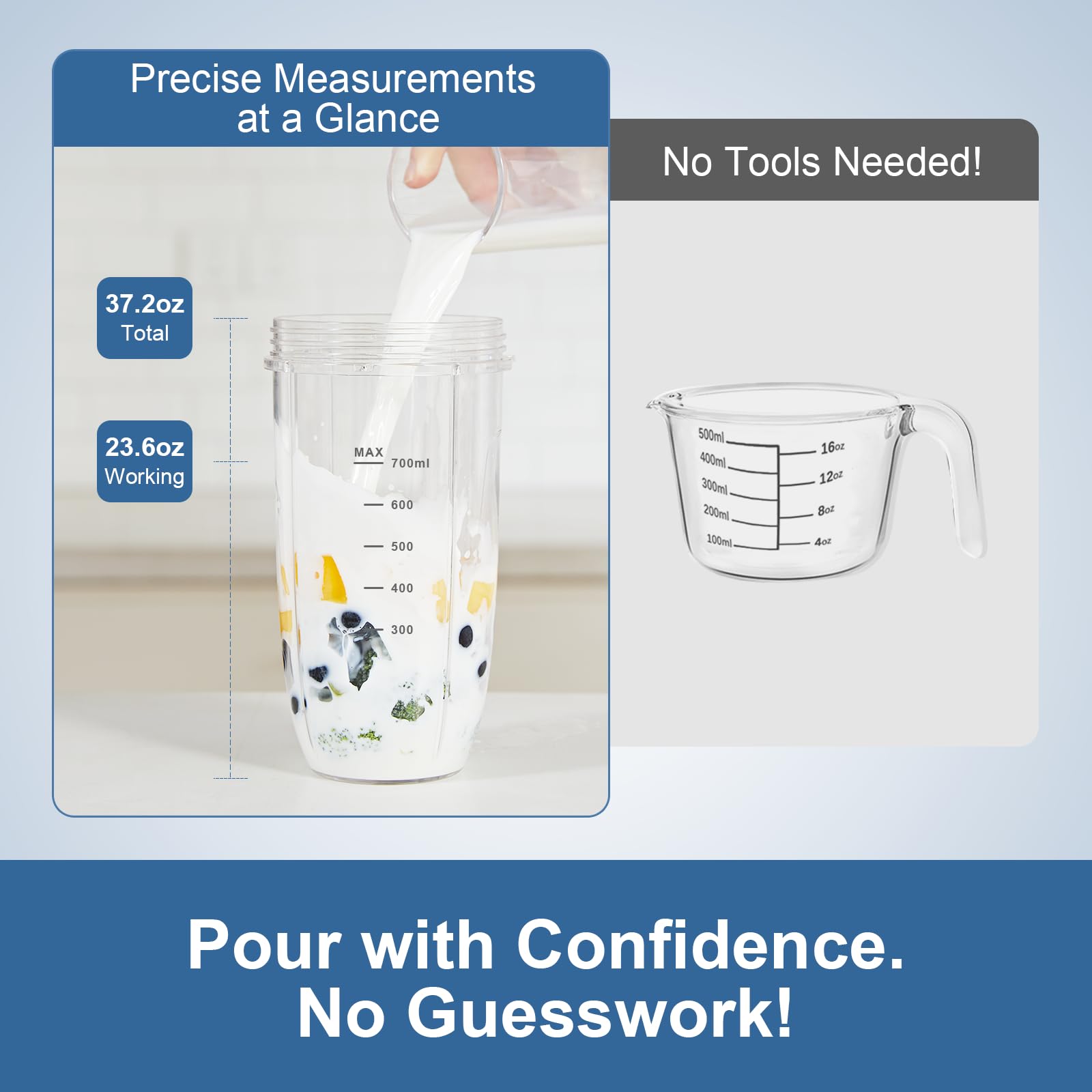 Colarlemo easy-clean cups simplify post-blend cleanup