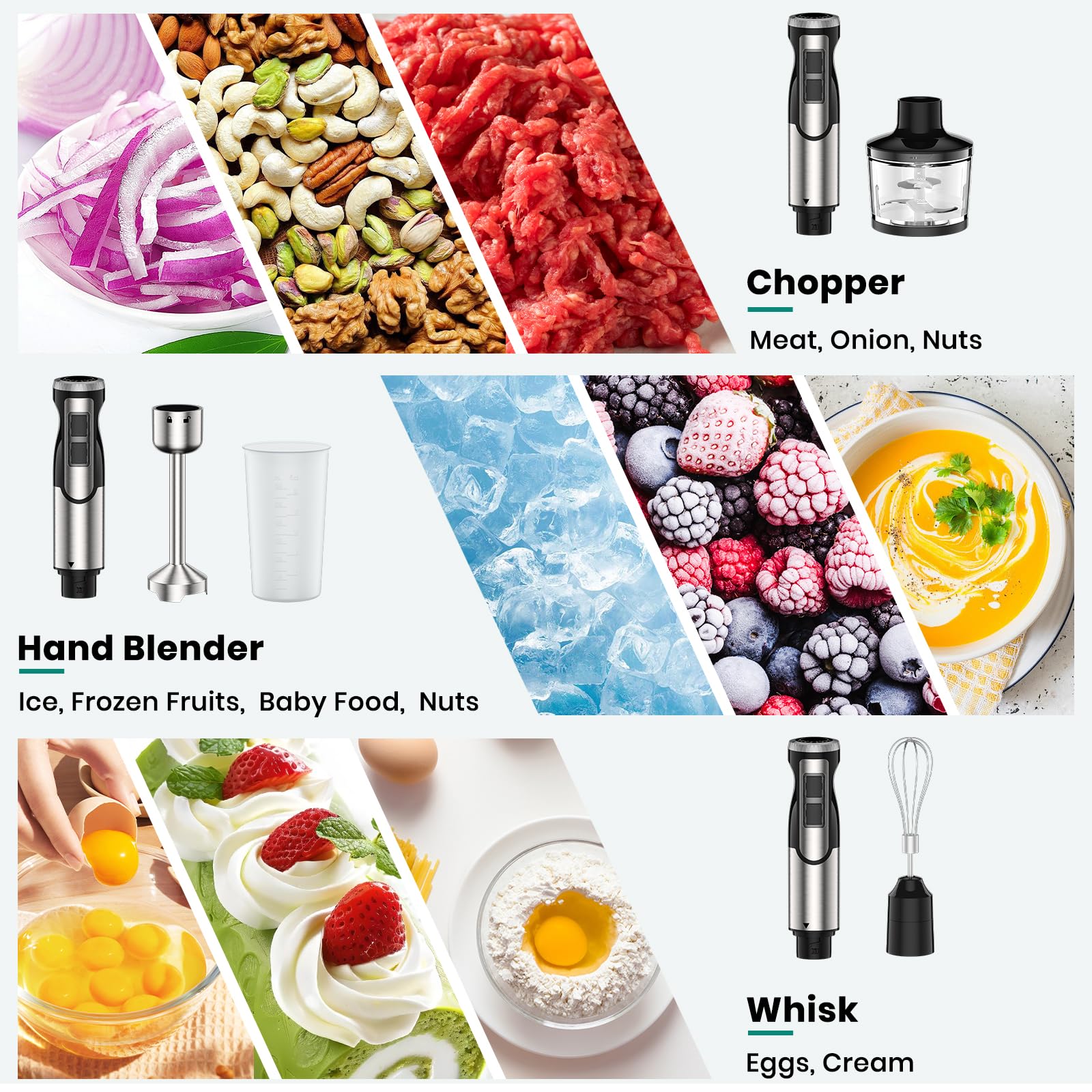 Scratch-resistant protectors protect cookware during blending.