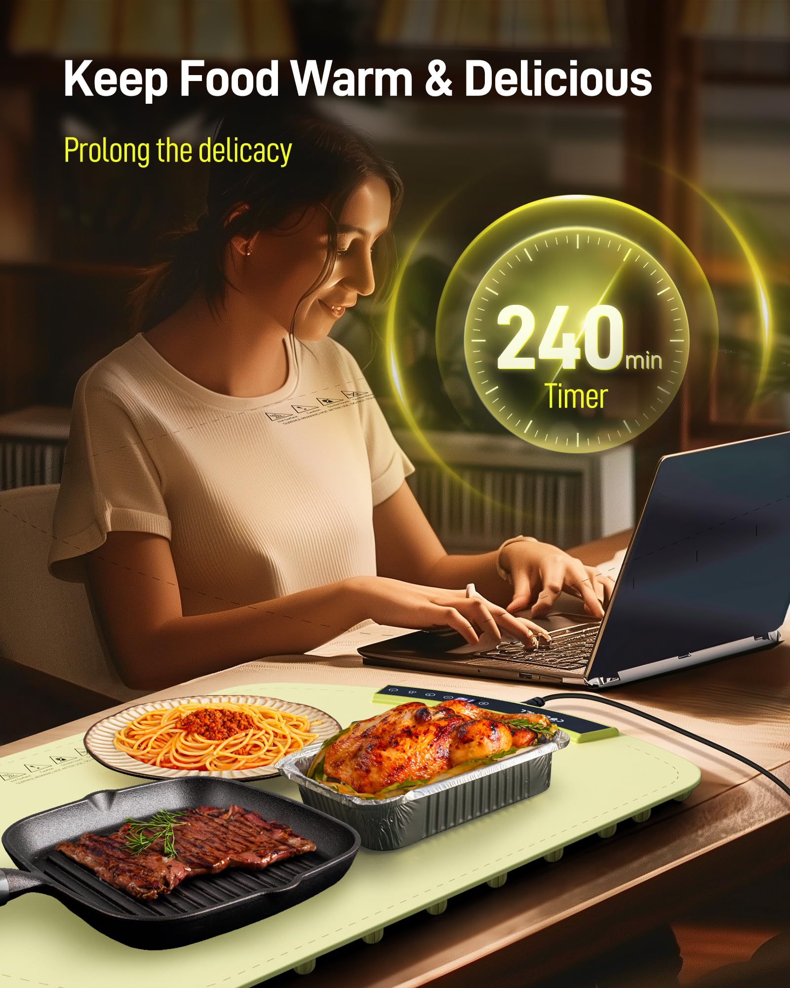 COLDFILL Warming Mat doubles as defrosting tray for faster meal prep.