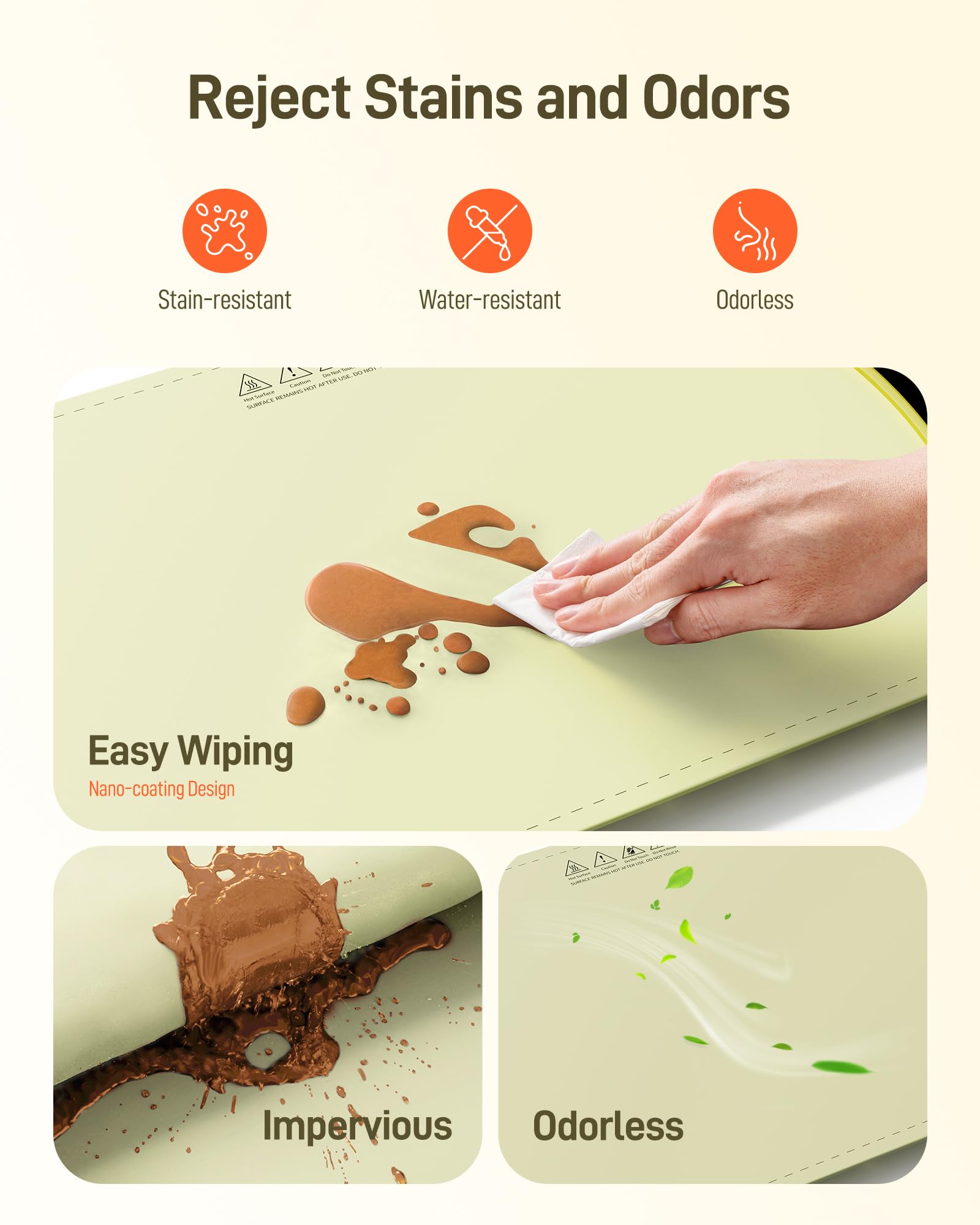 COLDFILL Food Warming Mat in use at buffet keeps dishes warm for guests.