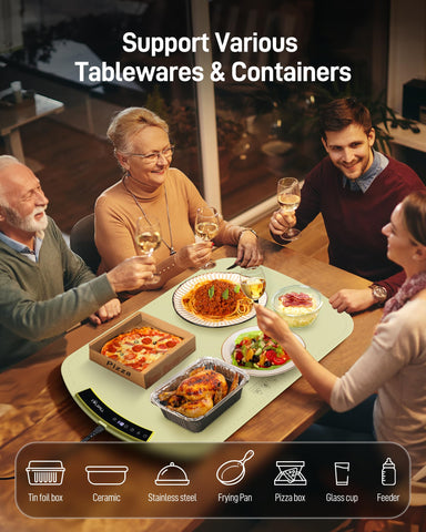 COLDFILL Food Warming Mat folded for space saving and even heat coverage.