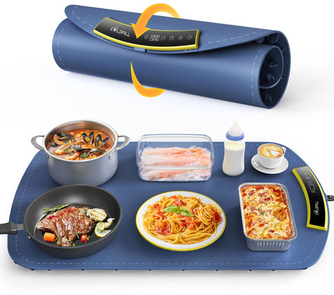 COLDFILL Warming Mat works with various tableware for even heat
