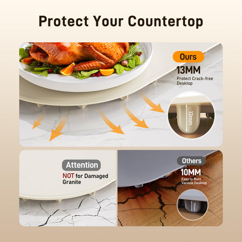 COLDFILL warming mat has raised control panel for safer, easier operation