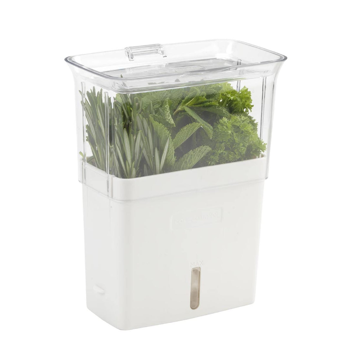 Cole and Mason Fresh Herb Keeper front view for organized fridge herbs