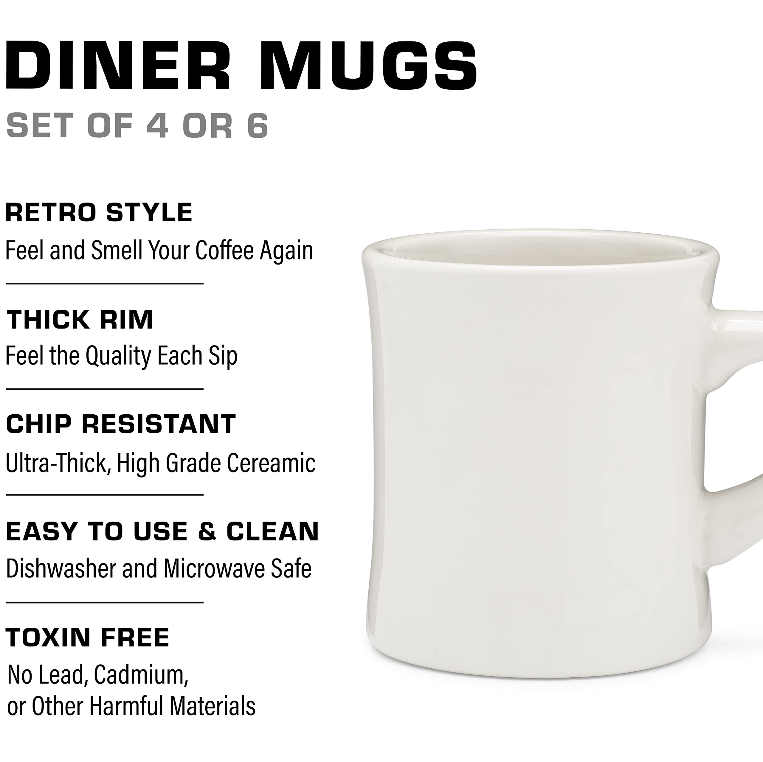 COLETTI heavy ceramic mug cream built to endure busy mornings