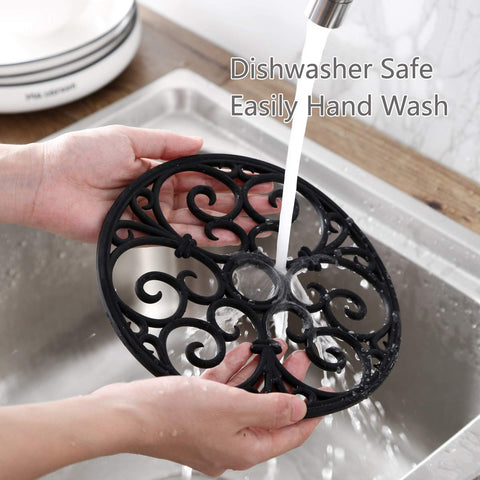 Colinda beige silicone trivet mat for bowls and dish protection