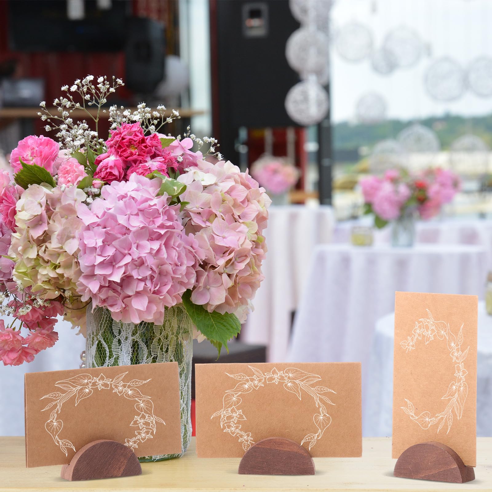 Colingmill wedding-reception decor adds a delicate touch to tables.
