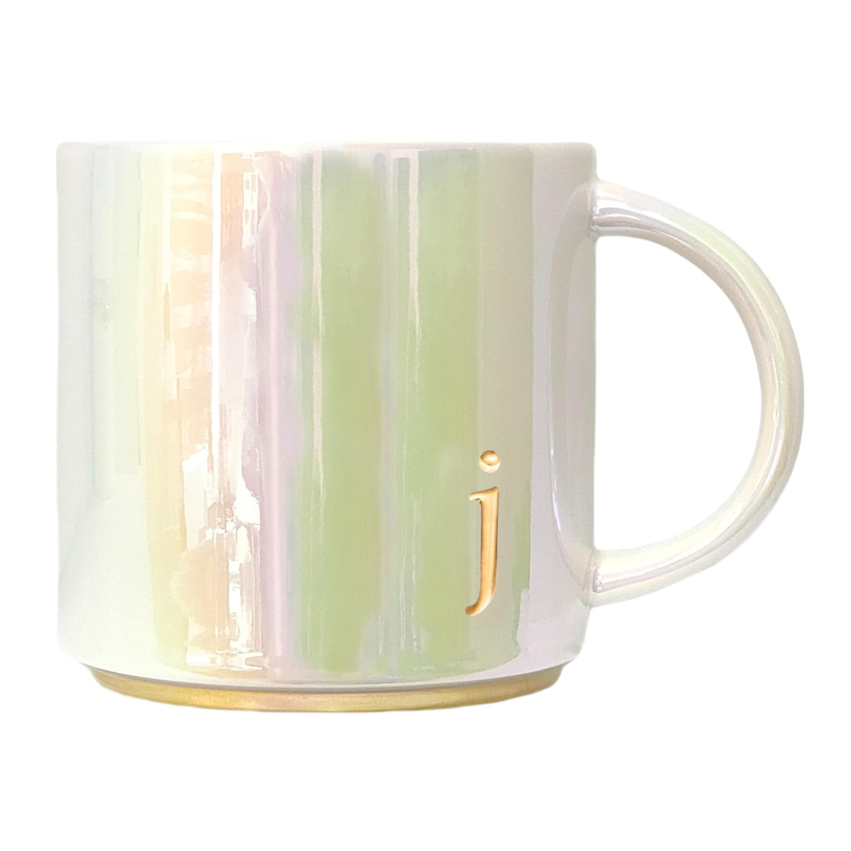 COLLECTIVE HOME ceramic mug with iridescent finish, elevating daily coffee moments.
