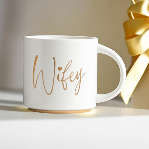 COLLECTIVE HOME mug with gold lettering adds elegant detail