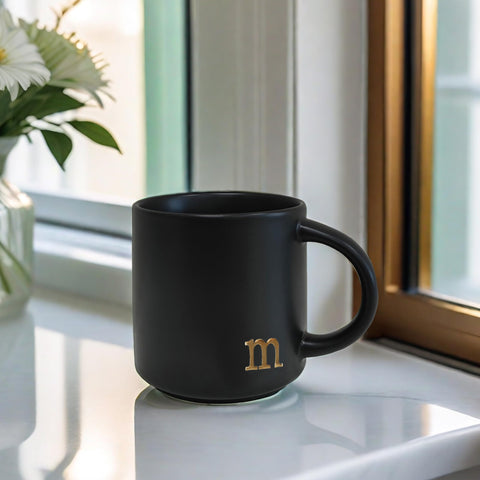 COLLECTIVE HOME dishwasher-safe gold-letter mug preserves shine after daily use.