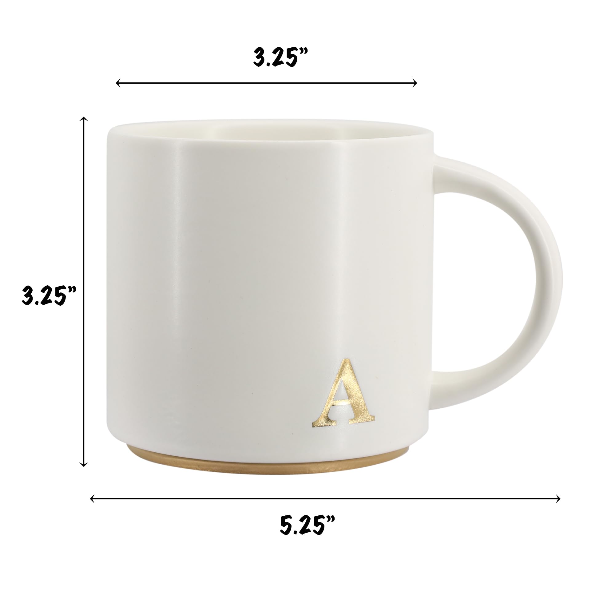 COLLECTIVE HOME gold-plated initial mug for elegant tea and coffee rituals.
