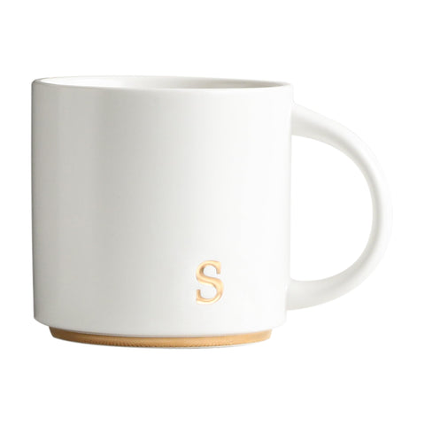COLLECTIVE HOME monogram 15oz mug for generous servings.