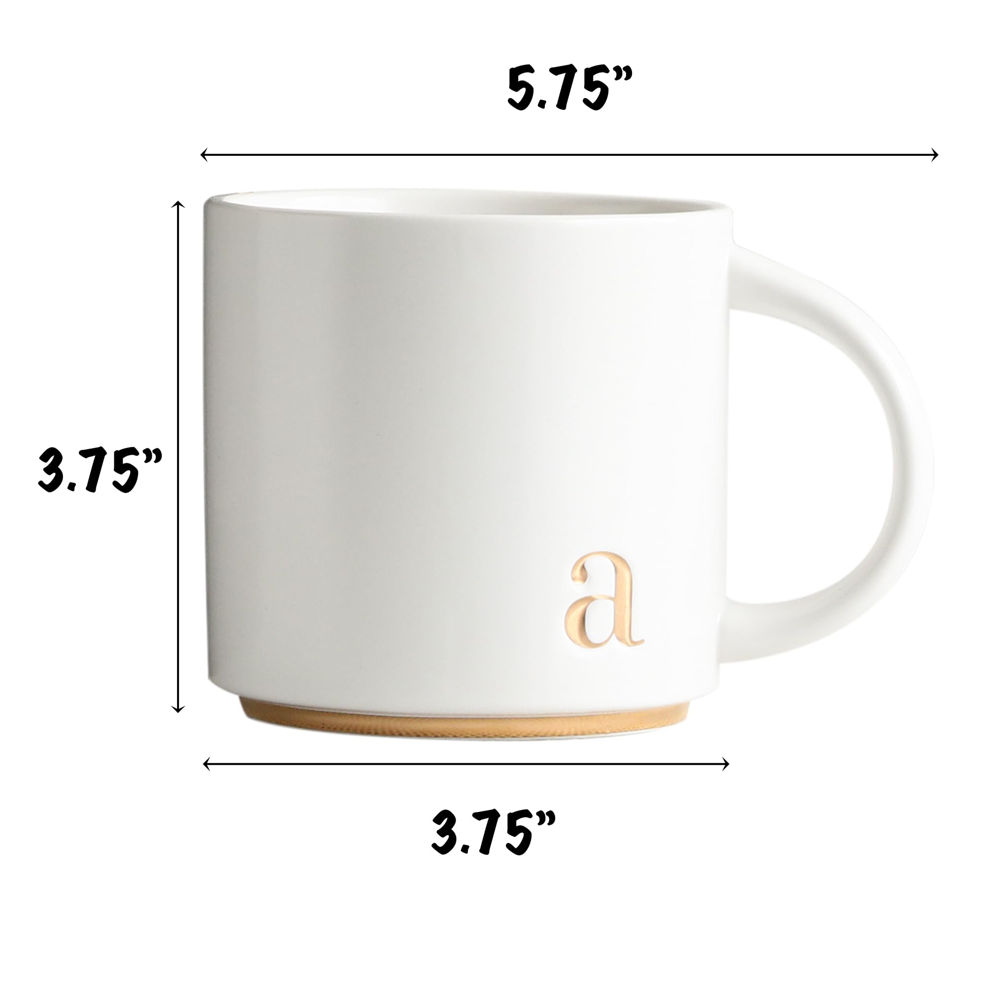 COLLECTIVE HOME monogram mug with gold accent, elevating your coffee ritual.