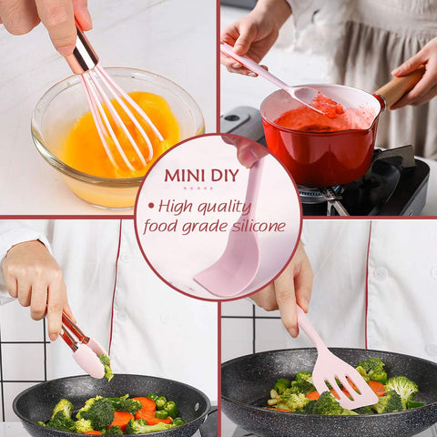 Collfa rose-gold mini slotted spatula for small hands.
