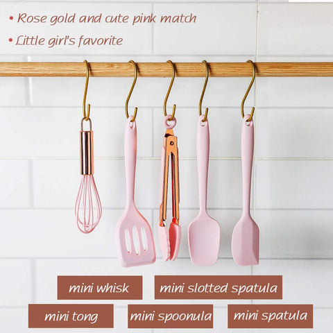 Collfa mini spatula with rose-gold handle for gentle flipping.