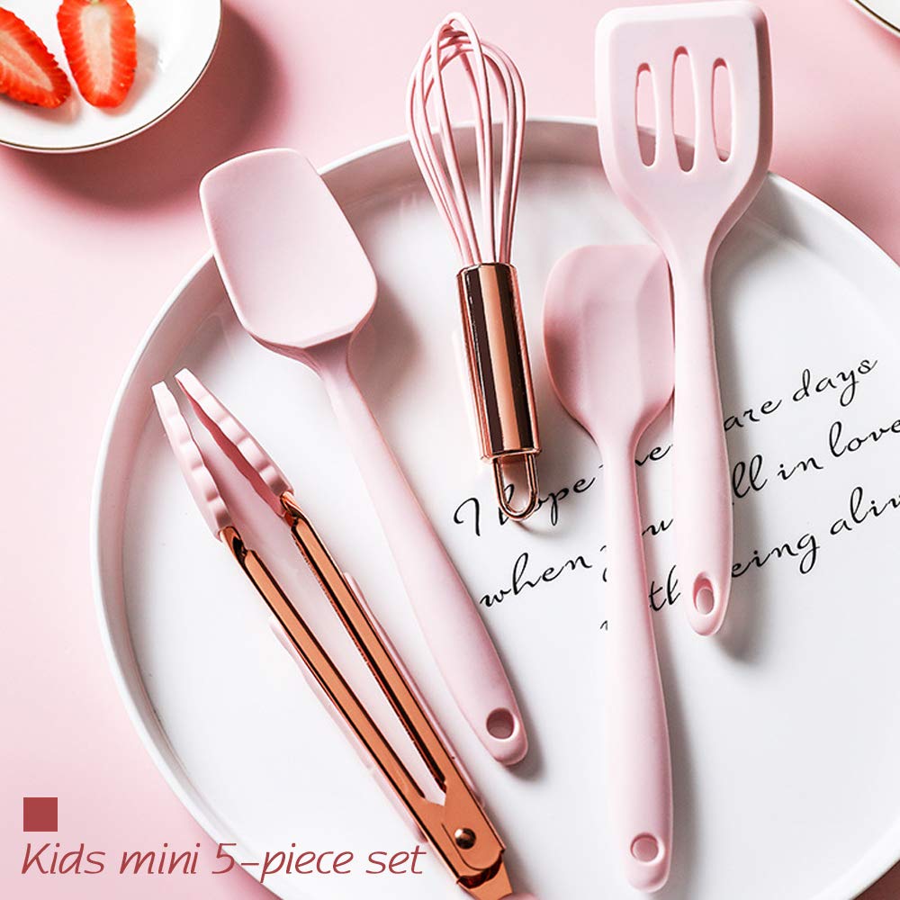 Collfa mini spoonula in pink rose-gold design.