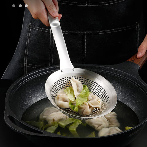 Collfa multi-use kitchen filter set for draining and skimming.