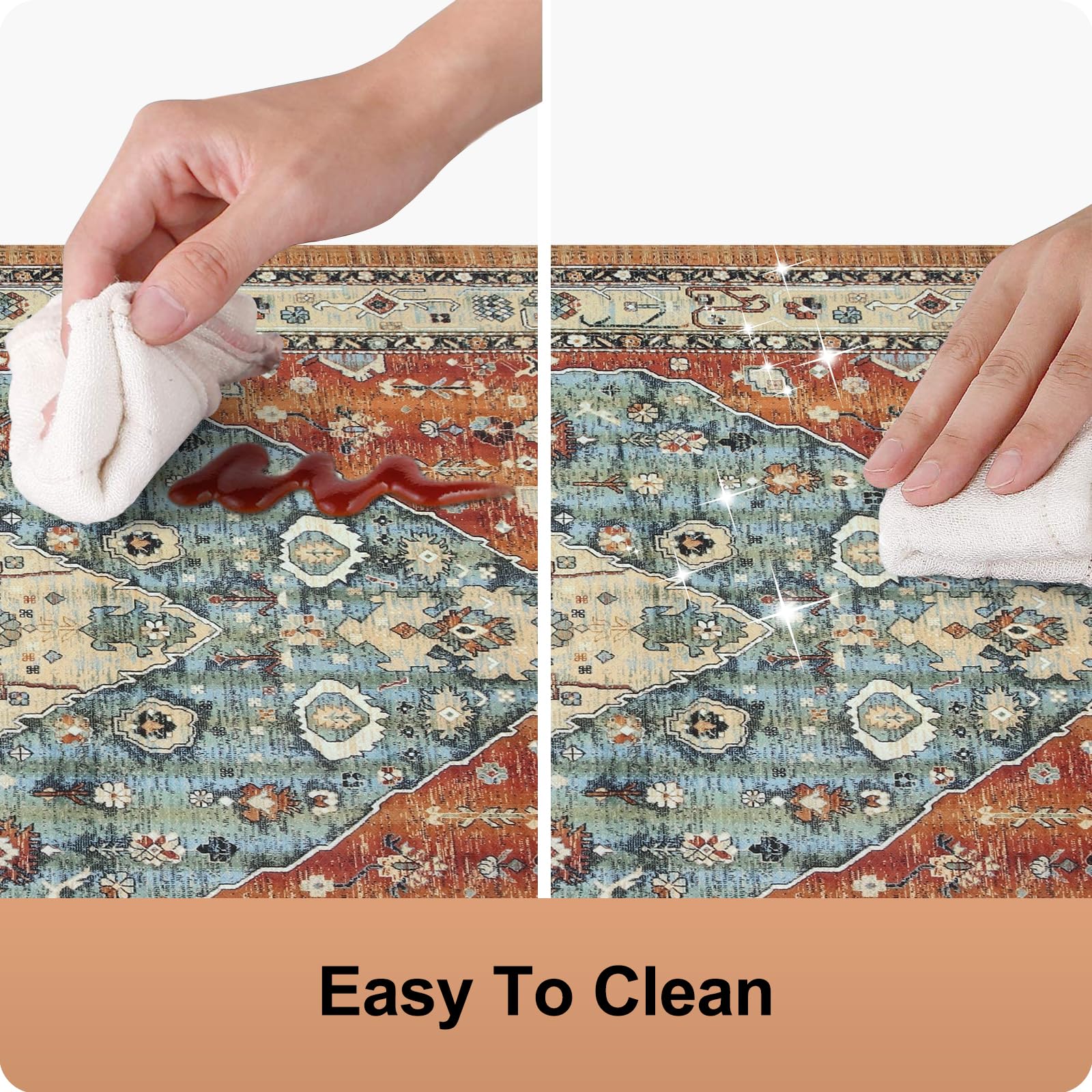 Collive Boho Kitchen Mat kitchen and laundry use for versatile spaces
