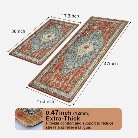 Collive Boho Kitchen Mat fits sink and counter areas