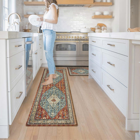 Collive Boho Kitchen Mat two-piece set for organized spaces