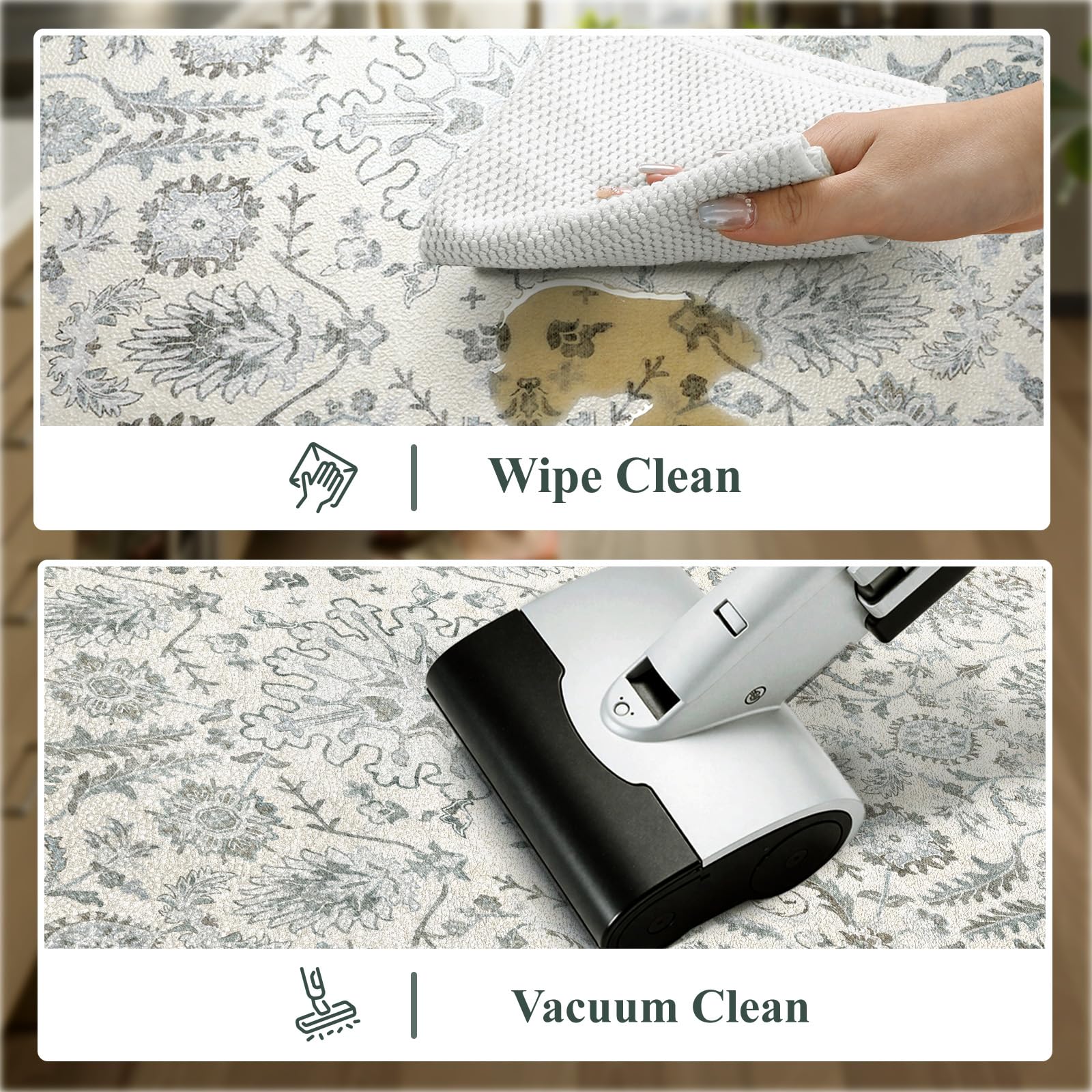 Collive kitchen mat floral boho pattern decor.
