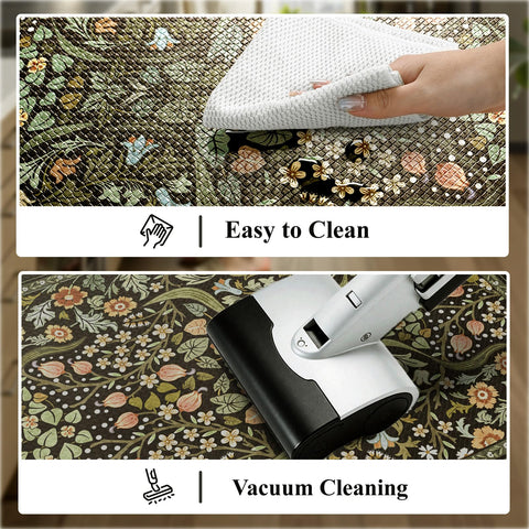 Collive floral-pattern kitchen mat adds spring vibe to any space.